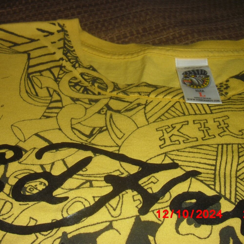 Ed Hardy T Shirt Mens Large, Chinese Dragon design, Yellows, Blues, Reds, Greens - Picture 16 of 16